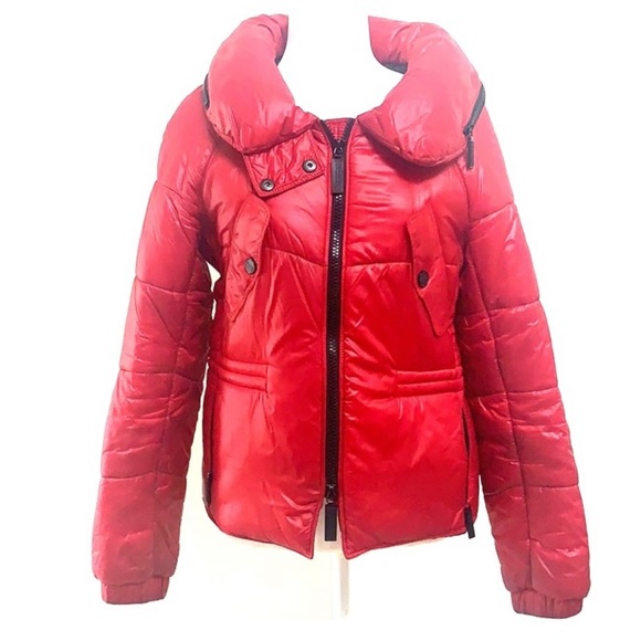 Burberry Red Puffer Jacket